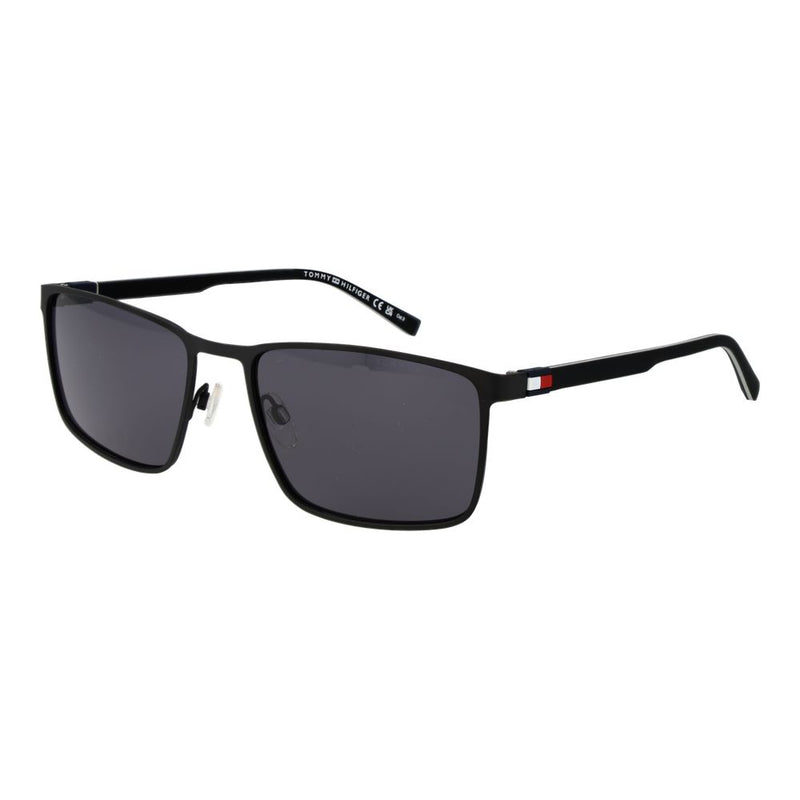 Lunettes de soleil en métal noir Tommy Hilfiger