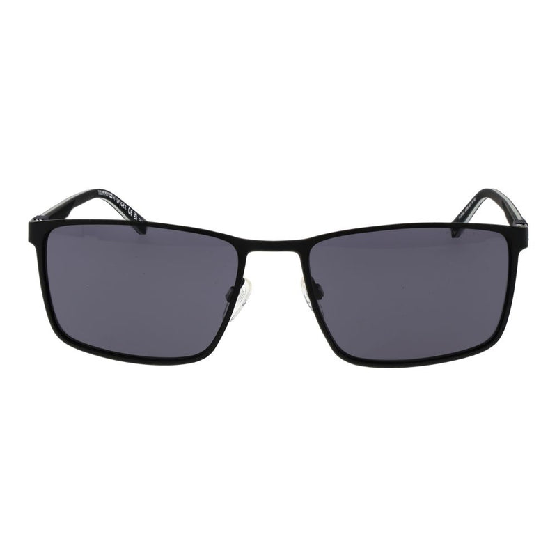 Lunettes de soleil en métal noir Tommy Hilfiger