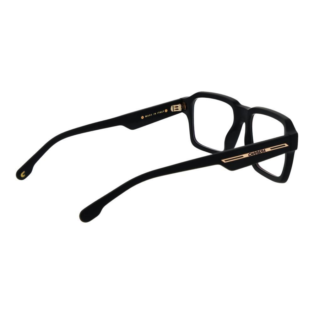Carrera Black Acetate Glasses (Frames) - Stylish Rectangle Design