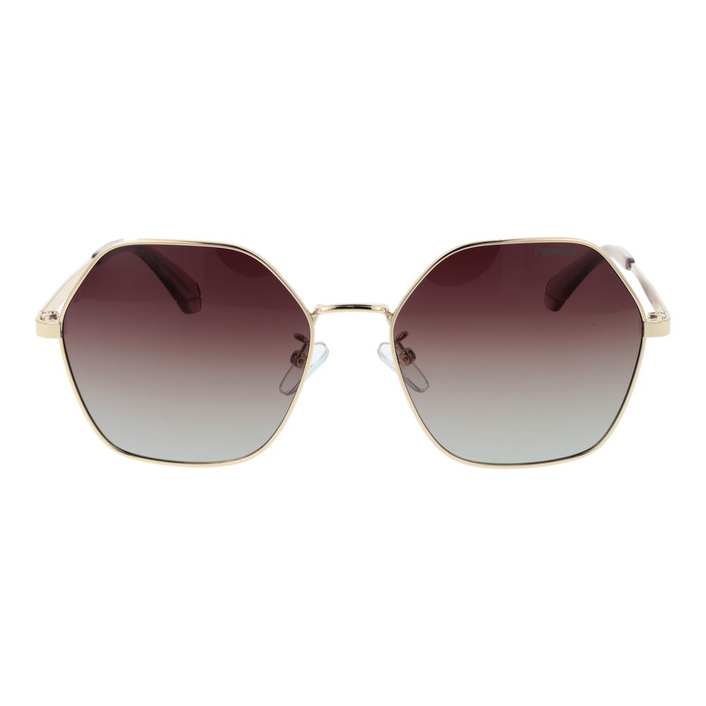 Polaroid Gold Metal Sunglasses for Women