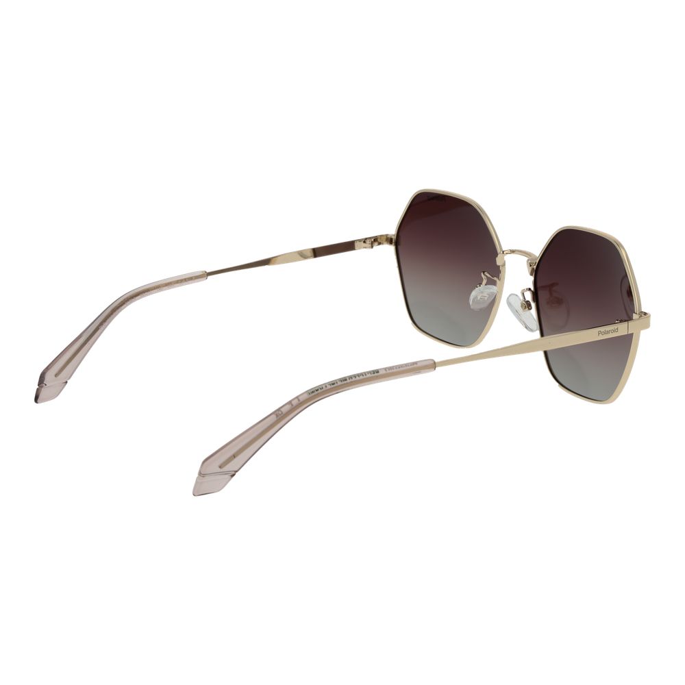 Polaroid Gold Metal Sunglasses for Women