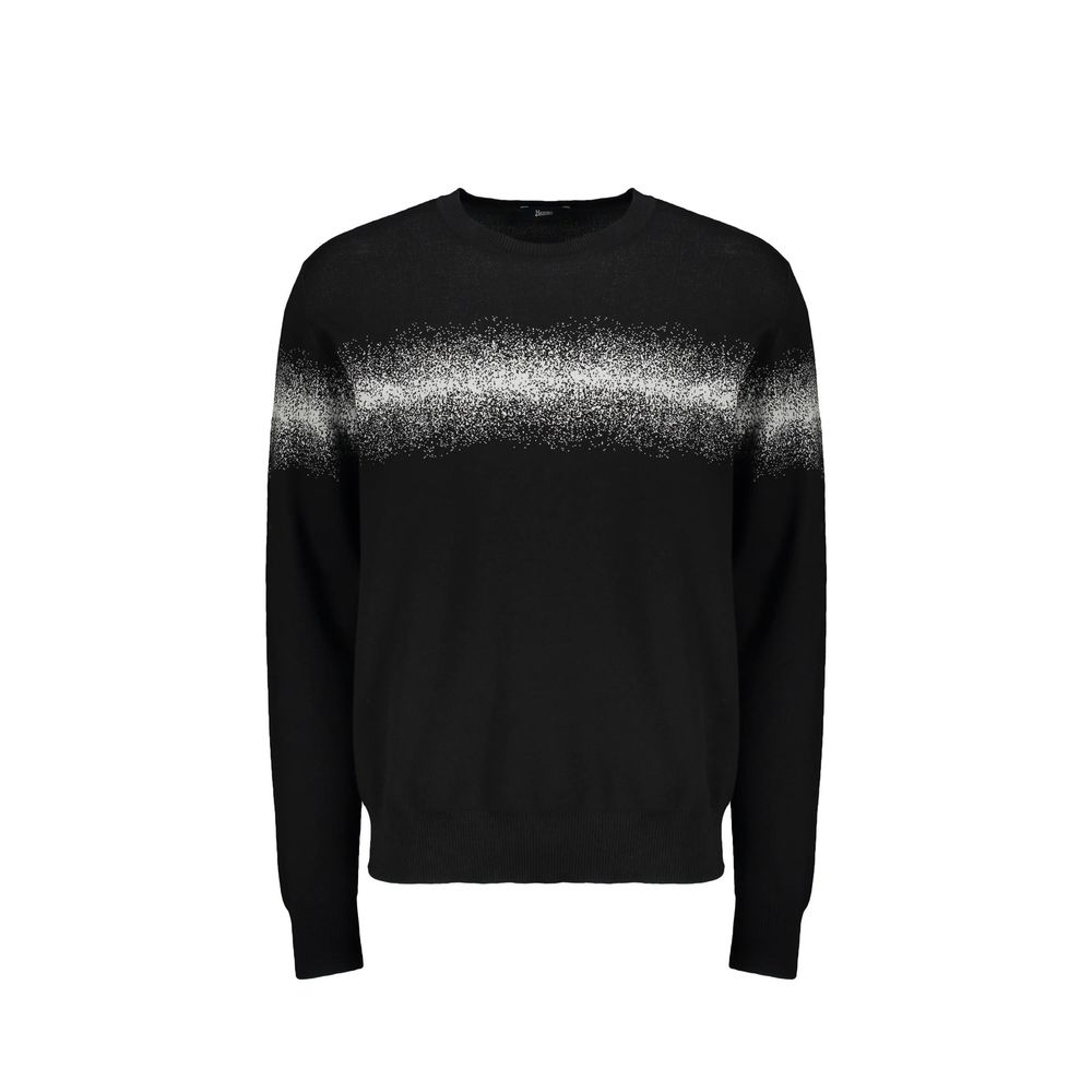 Herno Black Cotton Sweatshirt for Men