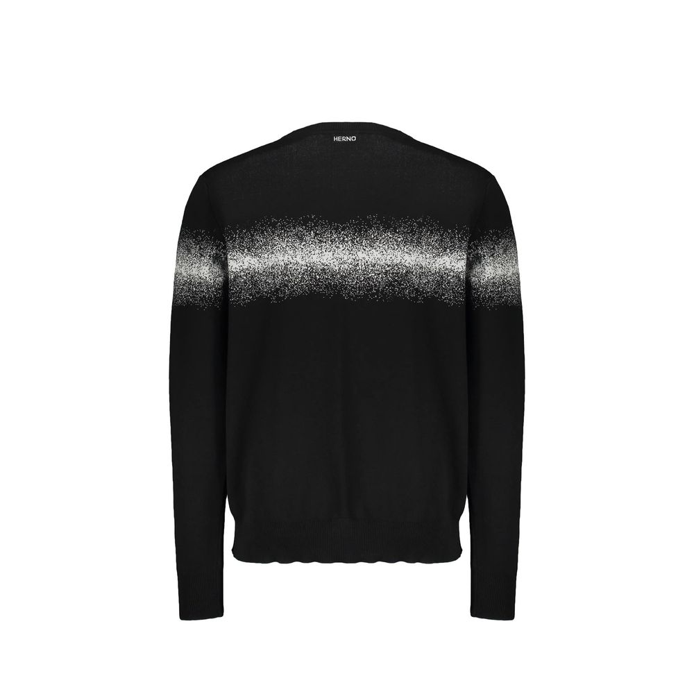 Herno Black Cotton Sweatshirt for Men
