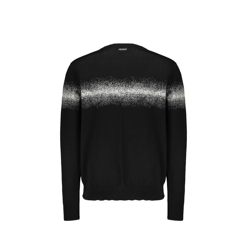 Herno Black Cotton Sweatshirt for Men