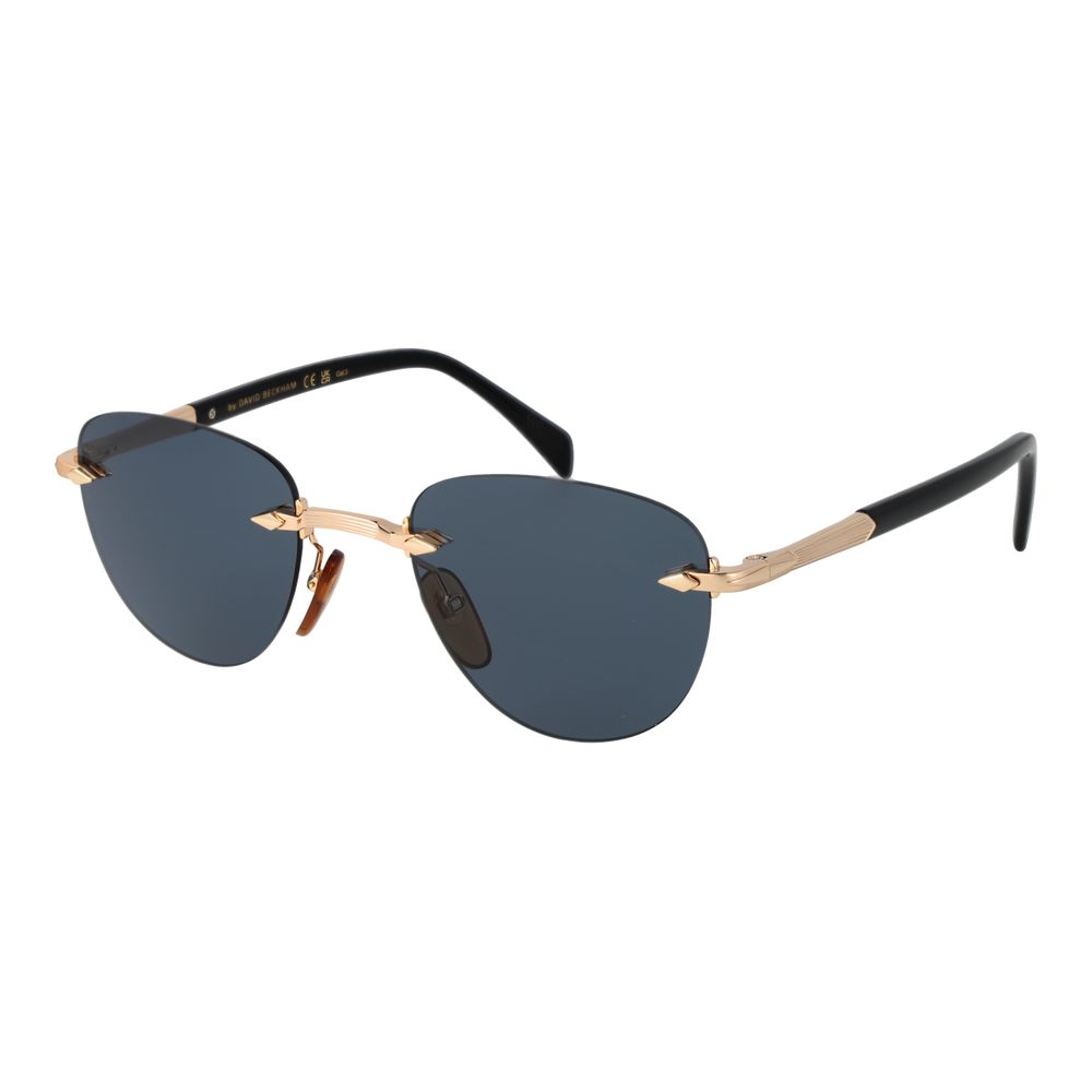 Lunettes de soleil en métal rose doré David Beckham