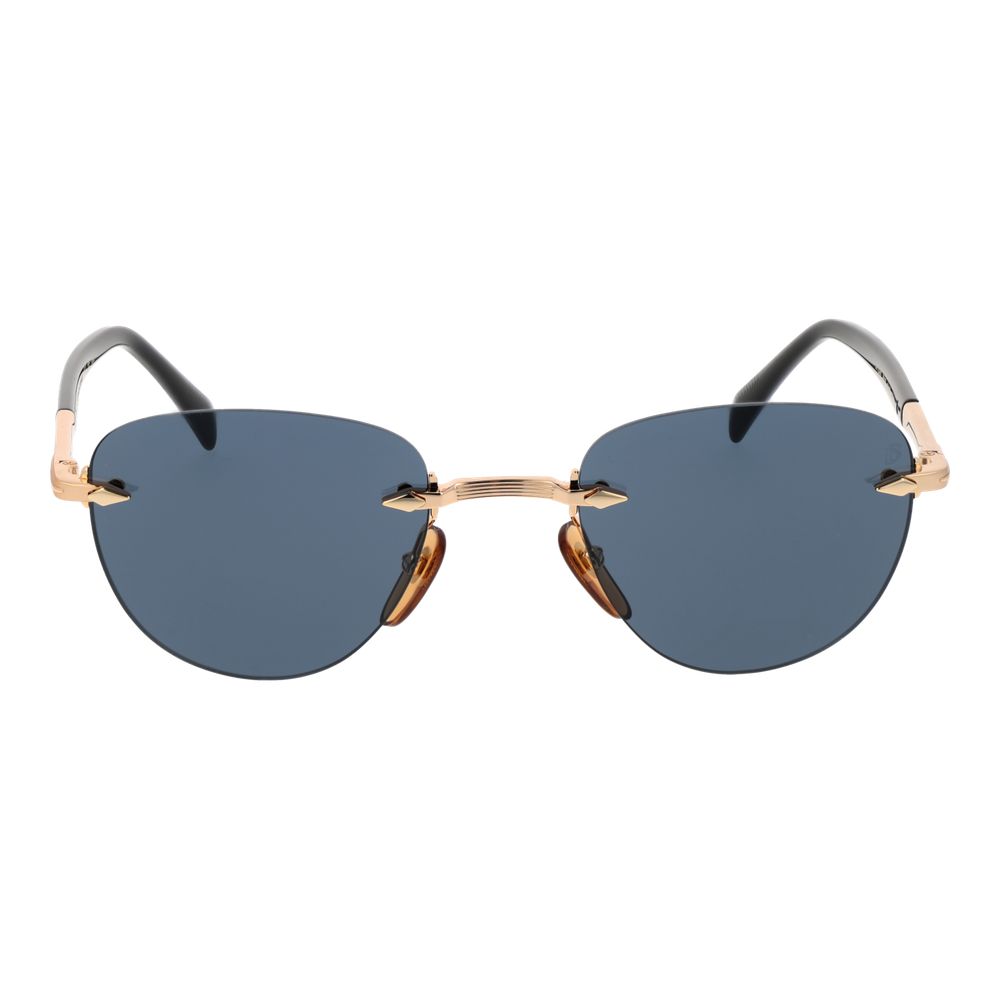 Lunettes de soleil en métal rose doré David Beckham