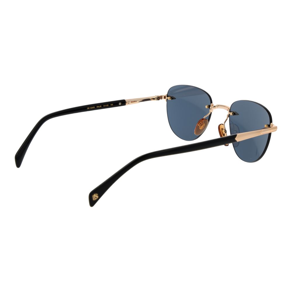Lunettes de soleil en métal rose doré David Beckham