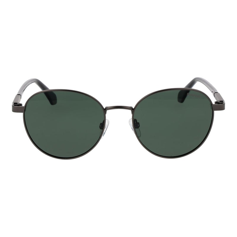 Lunettes de soleil Polaroid grises en métal pour hommes