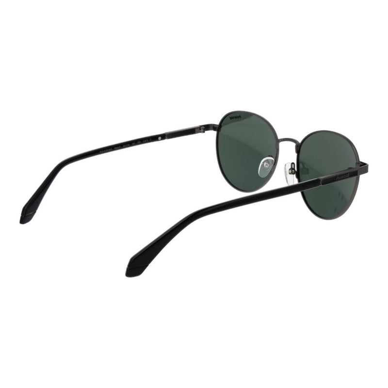 Lunettes de soleil Polaroid grises en métal pour hommes