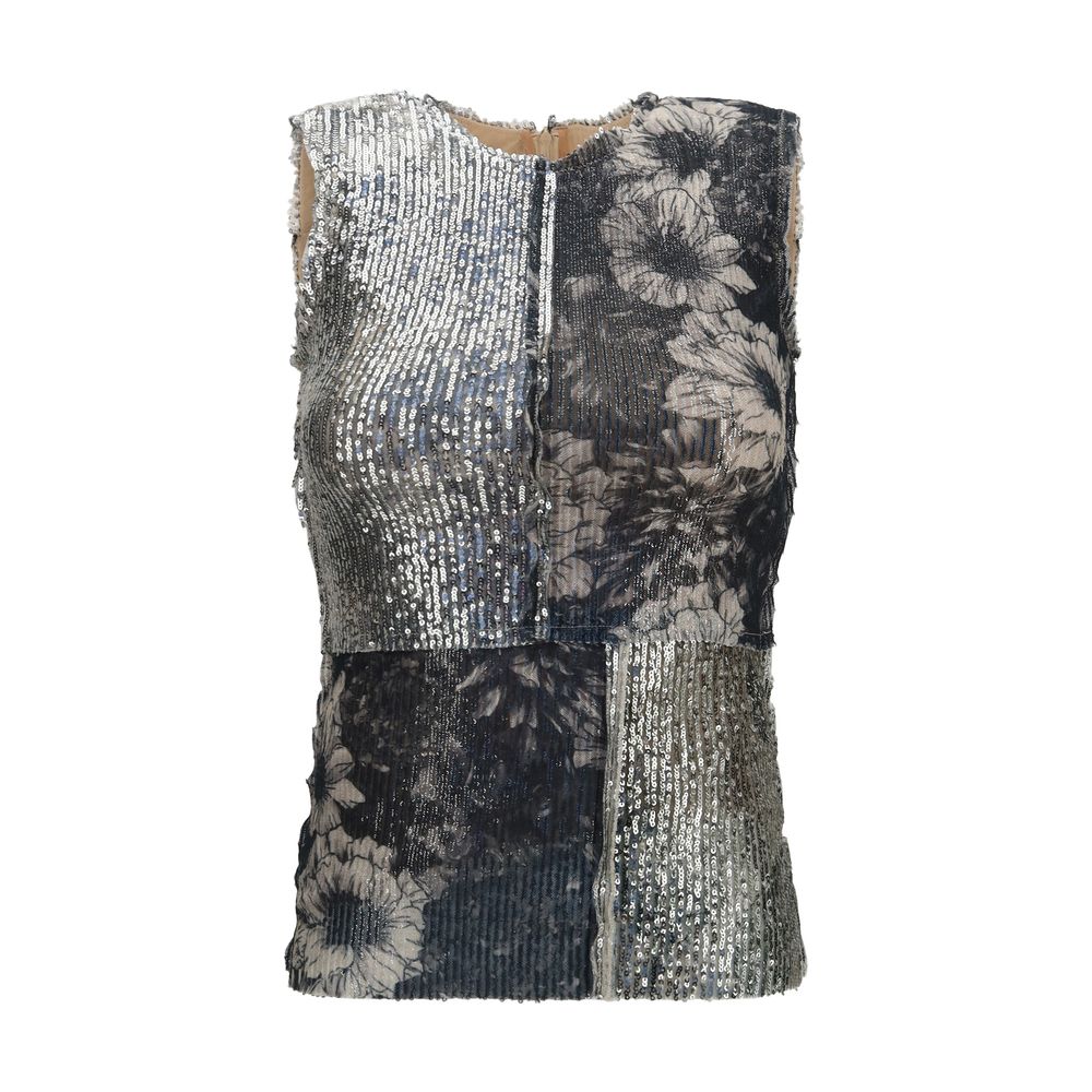 Chemise à motifs en polyamide multicolore Maison Margiela
