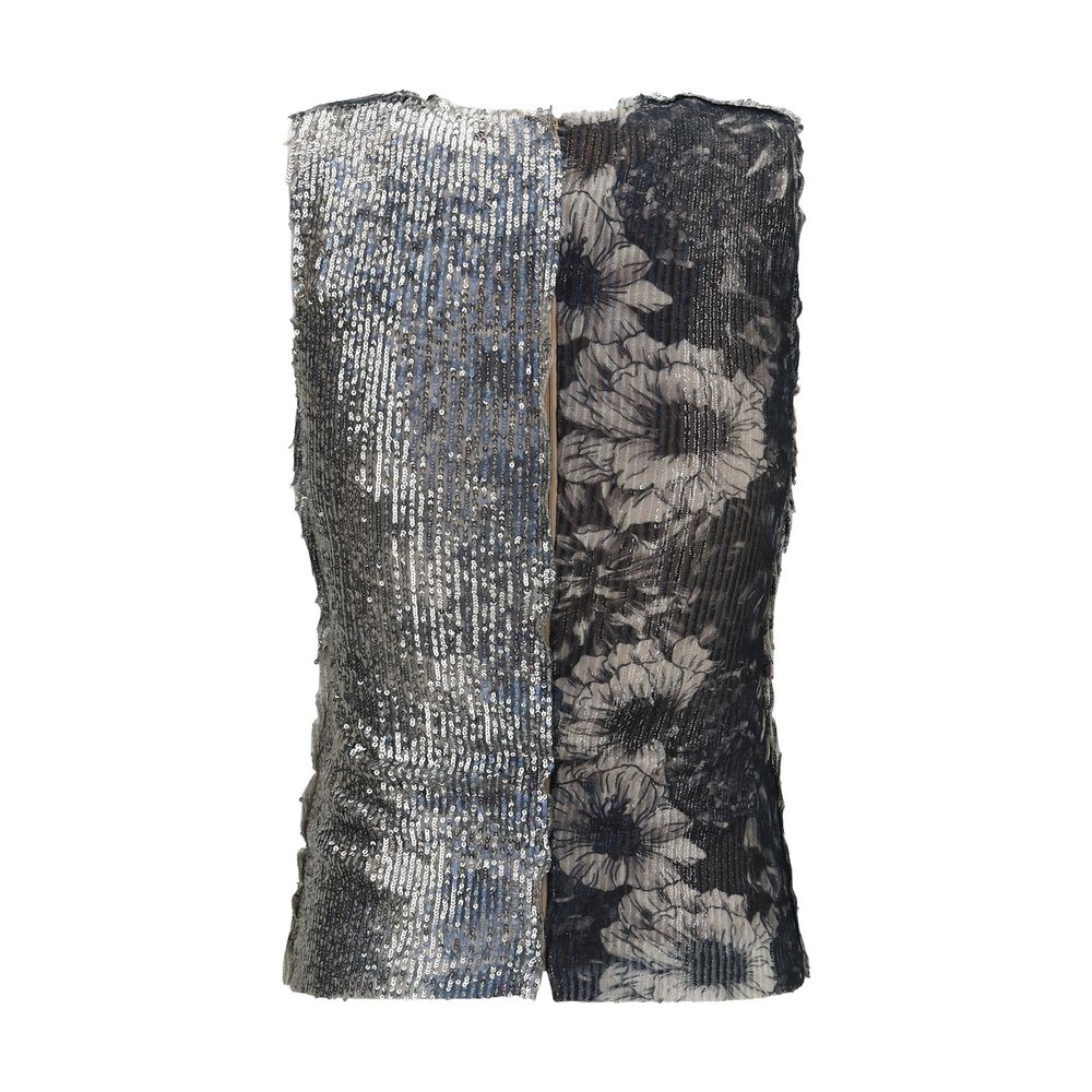 Chemise à motifs en polyamide multicolore Maison Margiela