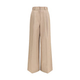 Pantalon Flare en Coton Beige Balenciaga