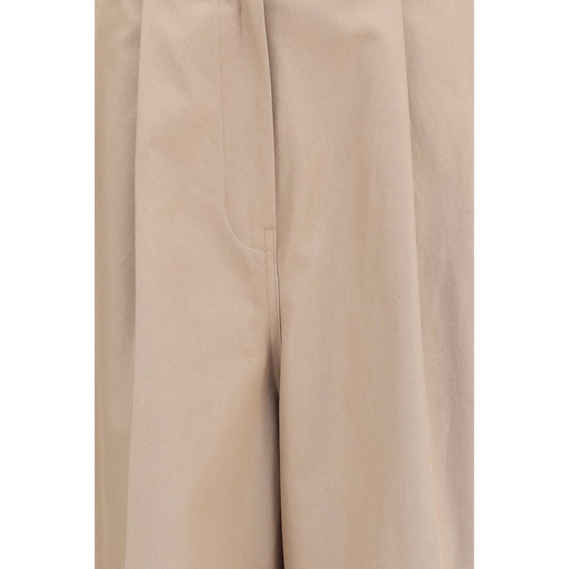 Pantalon Flare en Coton Beige Balenciaga