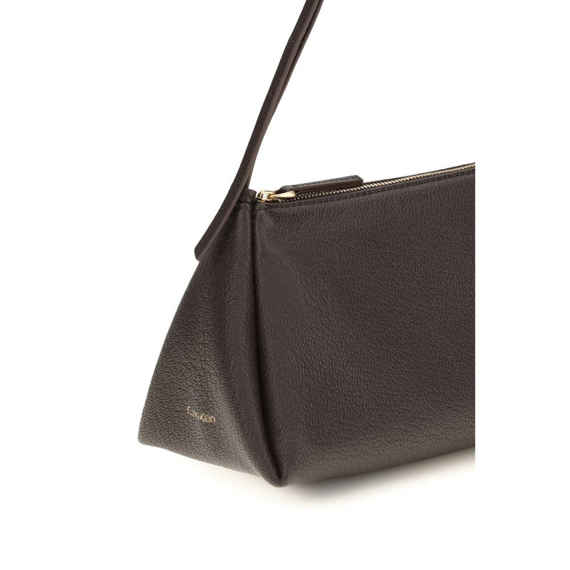Calvin Klein Brown Calf Leather Bos Taurus Handbag