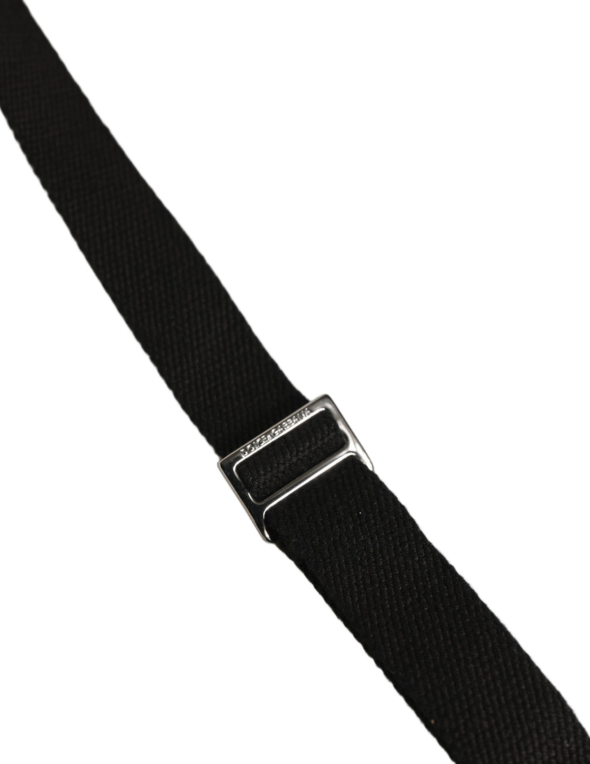 Dolce & Gabbana Black Cotton Leather Elastic Y-back Suspender