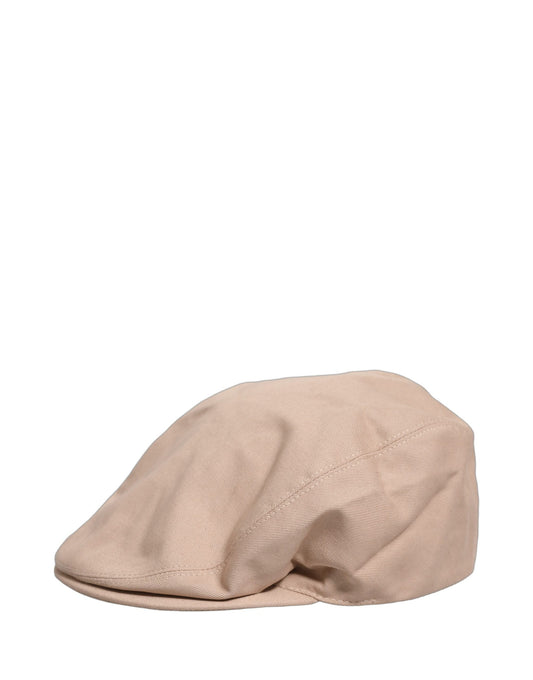 Dolce & Gabbana Men Beige Cotton Newsboy Cap