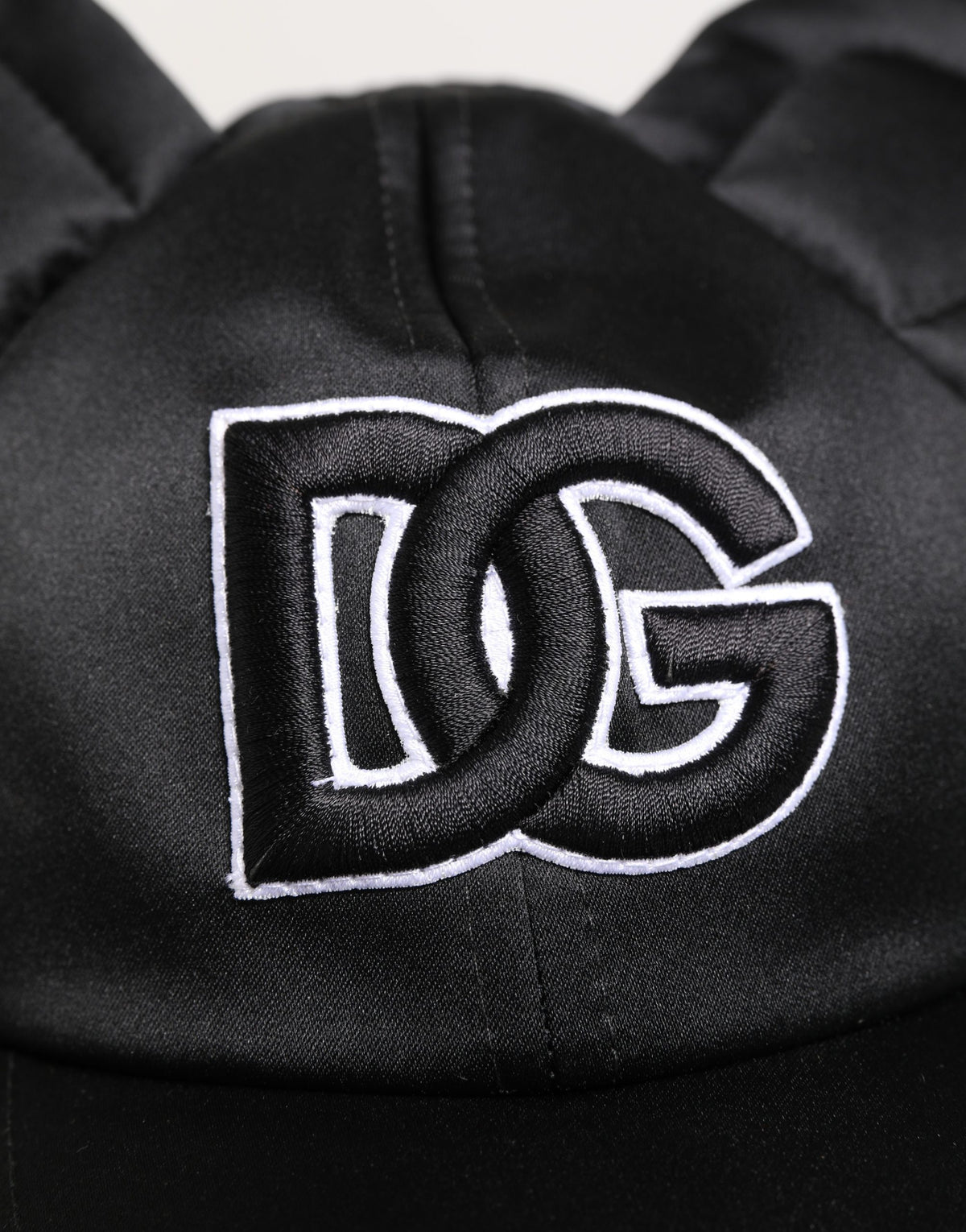 Dolce & Gabbana Men Black Velvet Animal Ears Baseball Cap