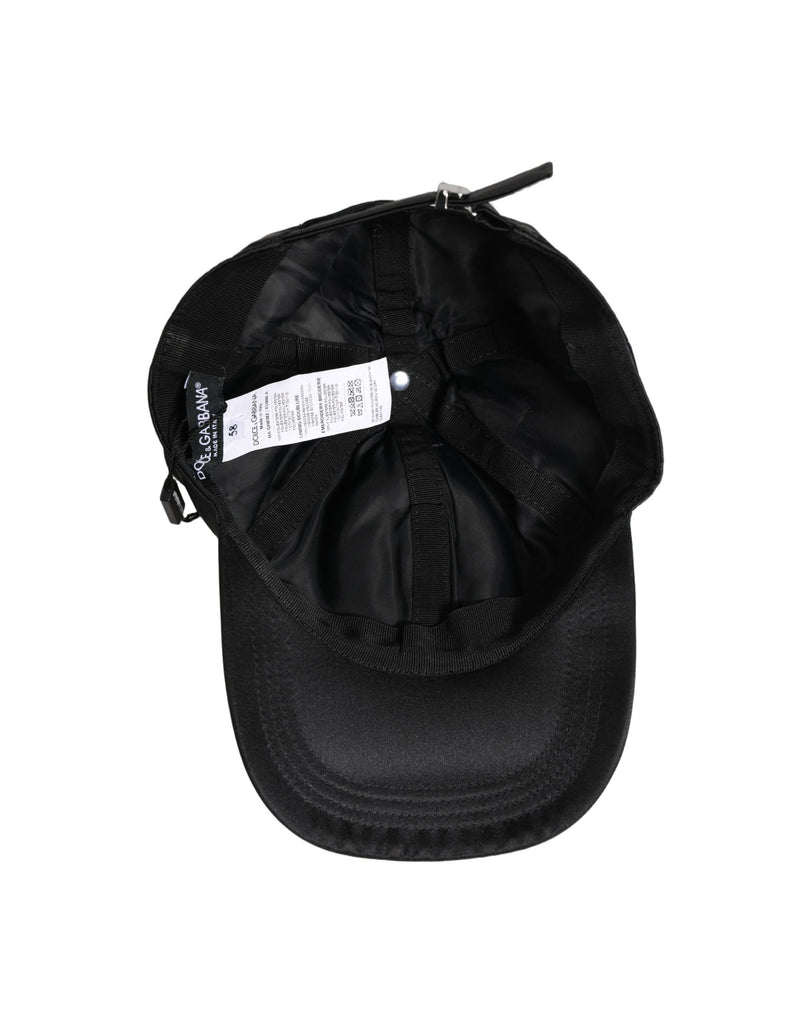 Dolce & Gabbana Men Black Velvet Animal Ears Baseball Cap