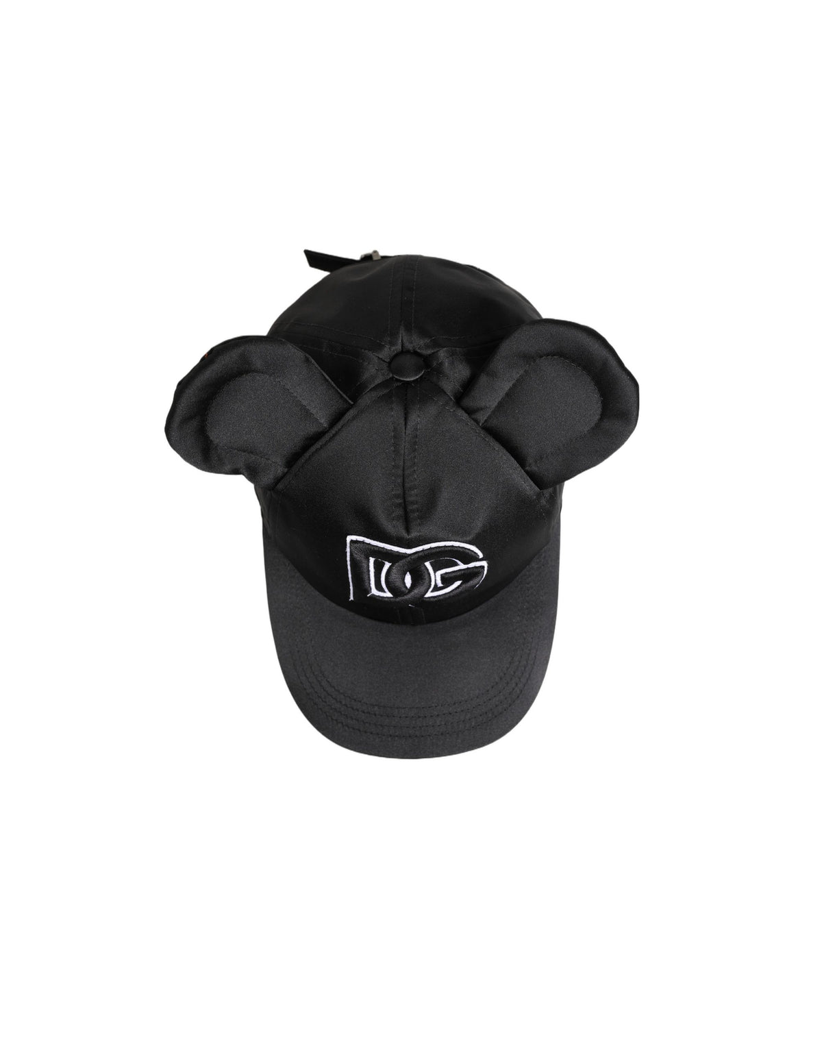 Dolce & Gabbana Men Black Velvet Animal Ears Baseball Cap
