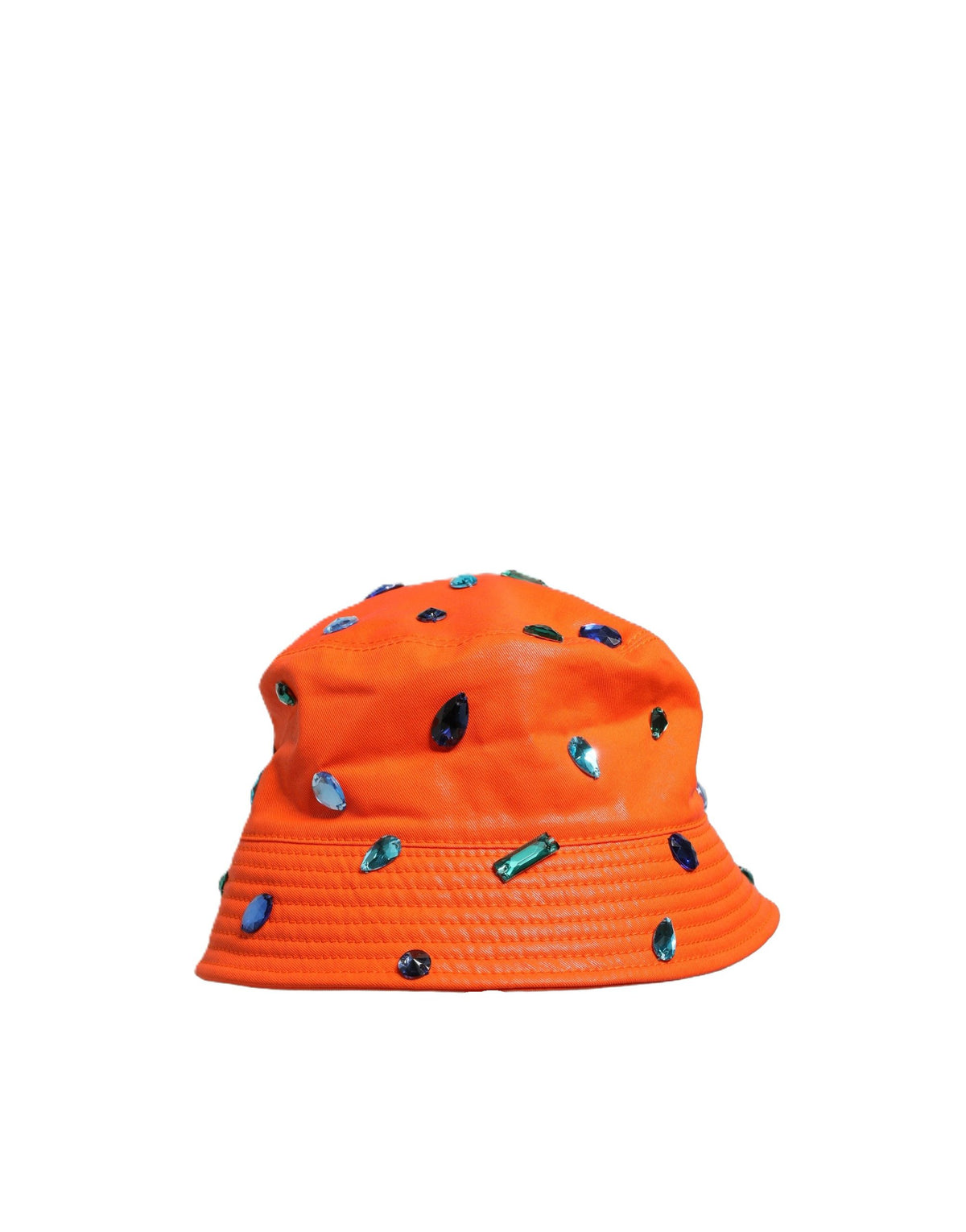 Dolce & Gabbana Orange Crystal Embellished Fisherman Hat