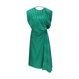 Versace Bicolor Silk Casual Dress - Elegant Midi Design