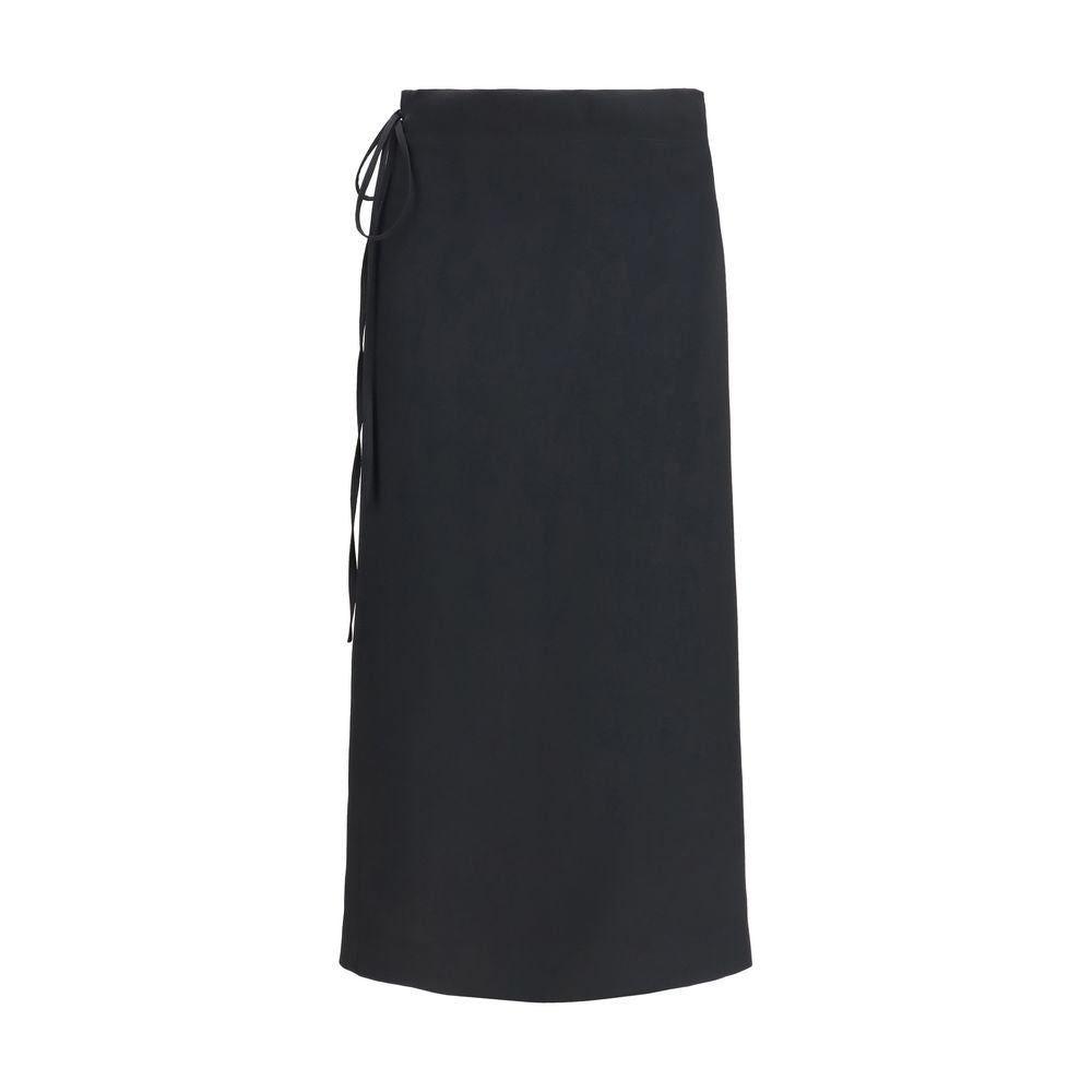 Calvin Klein Hallie Black Viscose Long Skirt