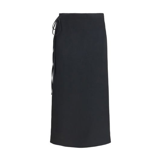 Calvin Klein Hallie Black Viscose Long Skirt for Women