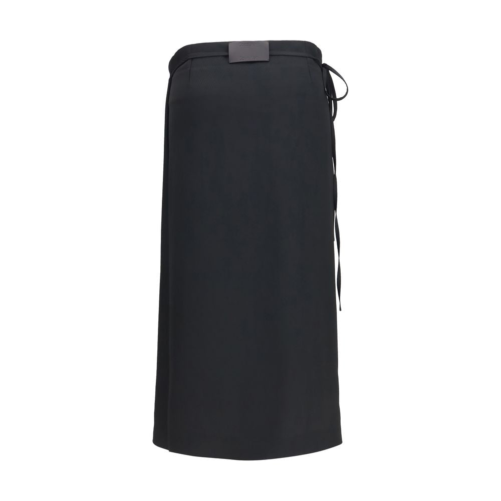 Calvin Klein Hallie Black Viscose Long Skirt