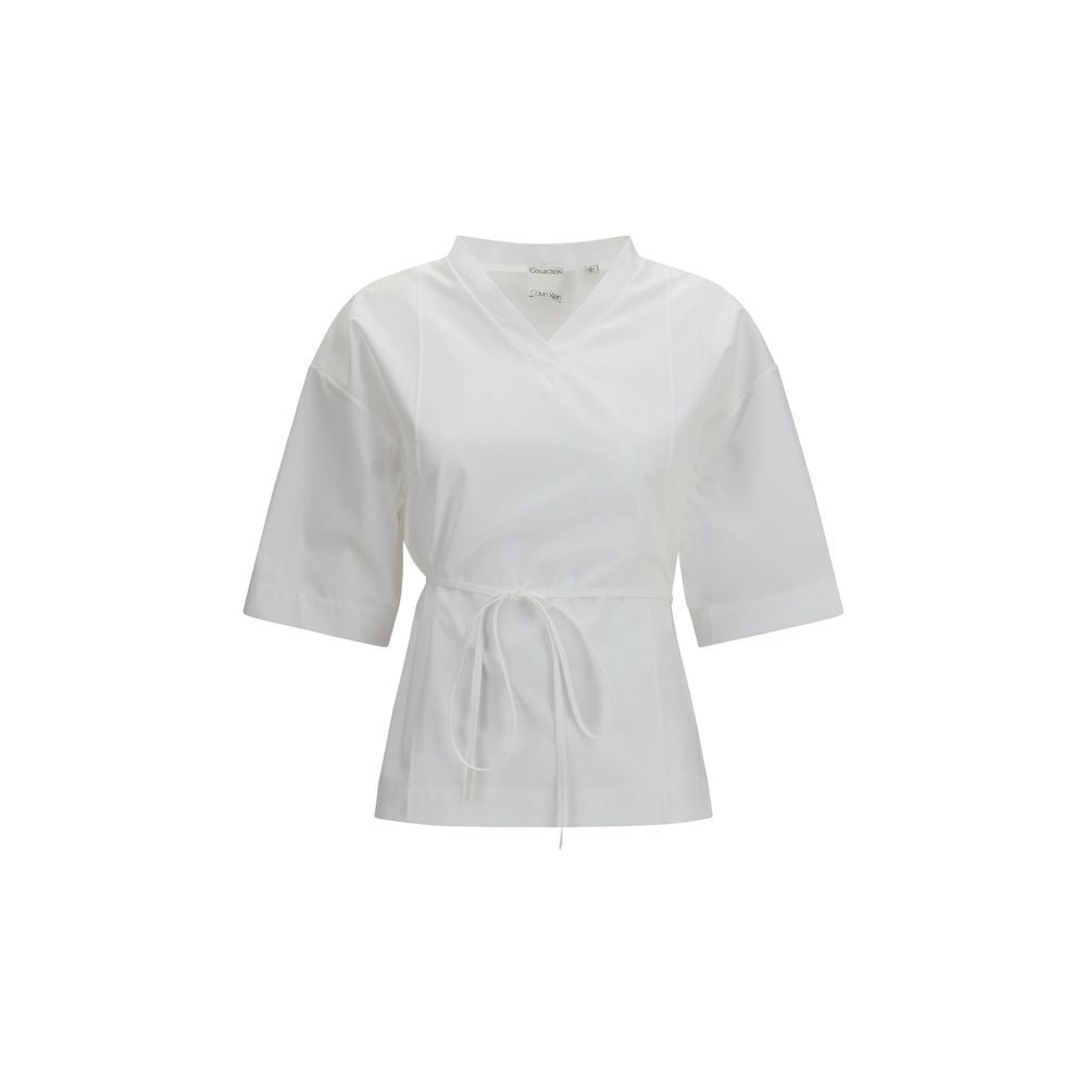 Calvin Klein Lynn White Cotton Shortsleeve Shirt for Women