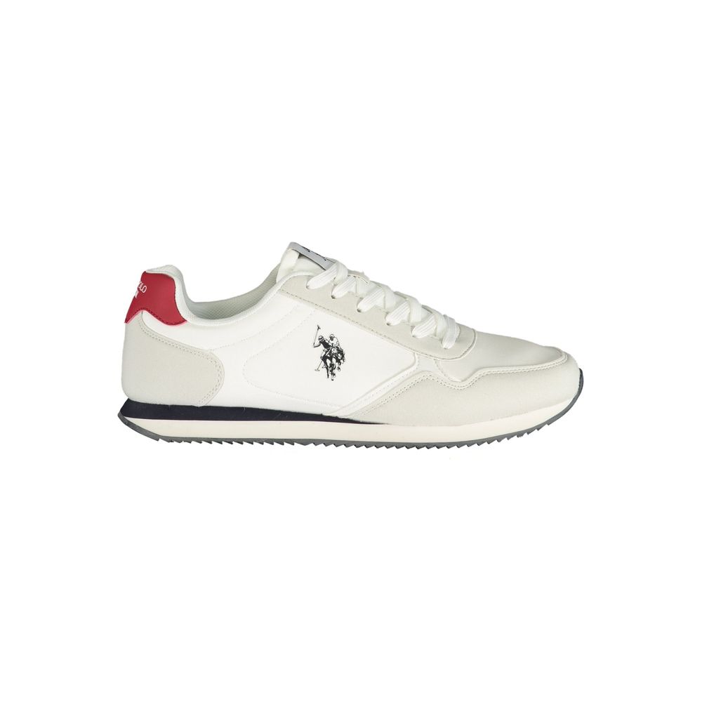U.S. POLO ASSN. White Polyurethane Men's Sneaker - Stylish Comfort