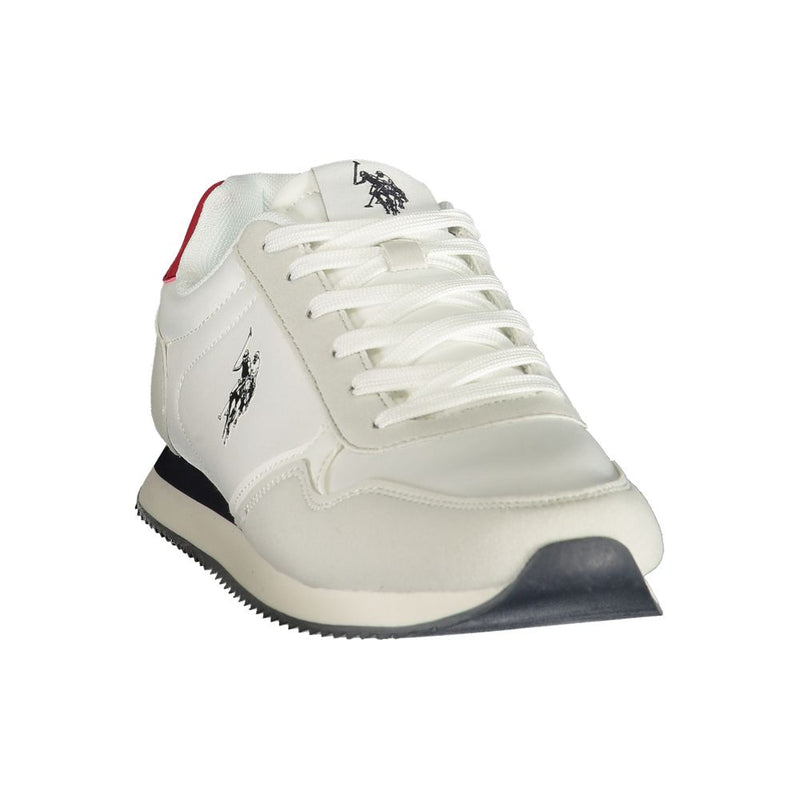 U.S. POLO ASSN. White Polyurethane Men's Sneaker - Stylish Comfort