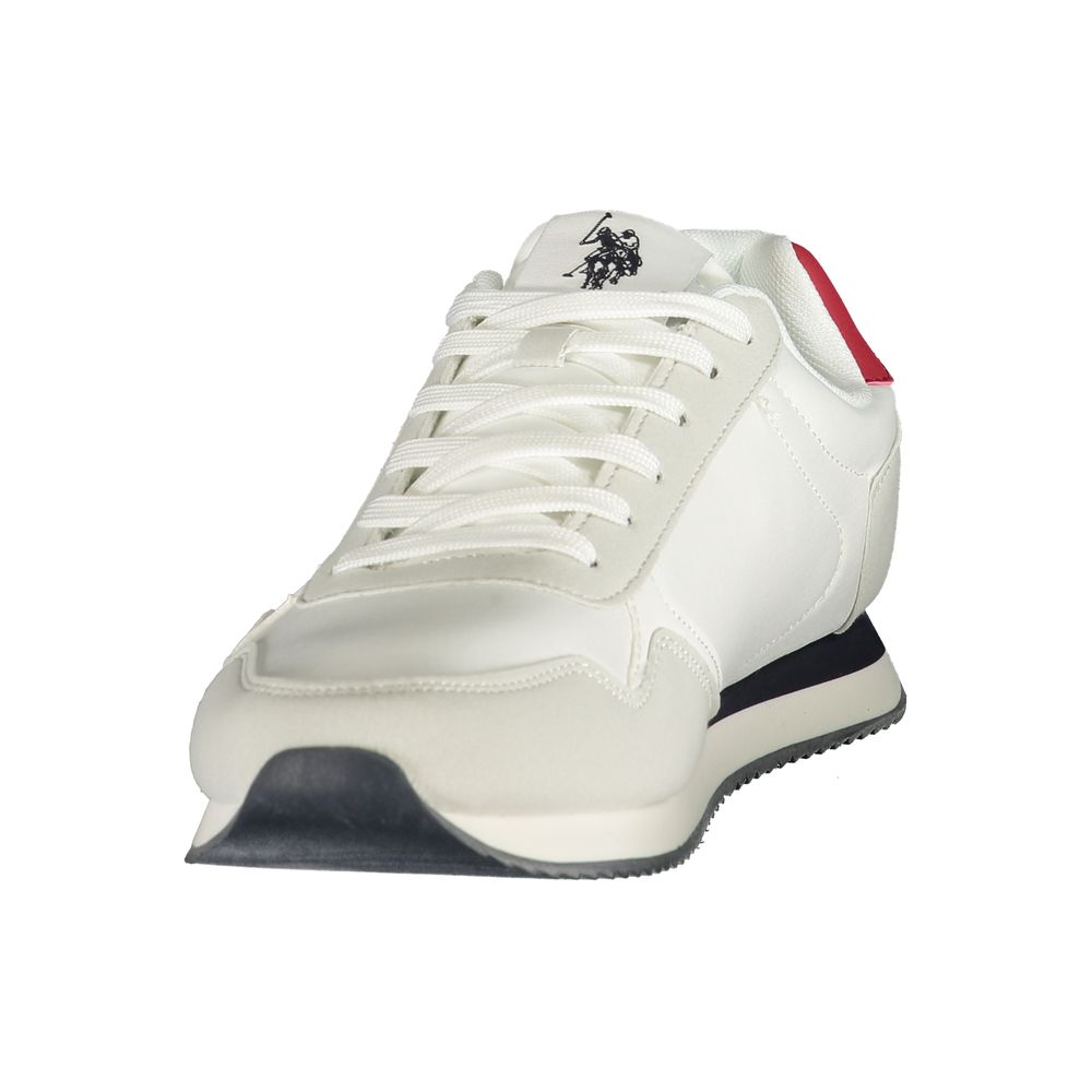 U.S. POLO ASSN. White Polyurethane Men's Sneaker - Stylish Comfort