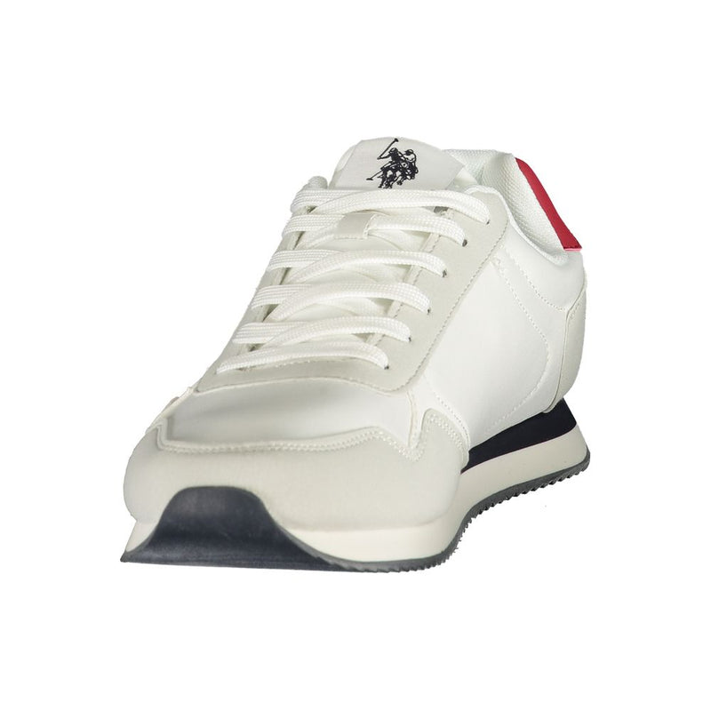 U.S. POLO ASSN. White Polyurethane Men's Sneaker - Stylish Comfort