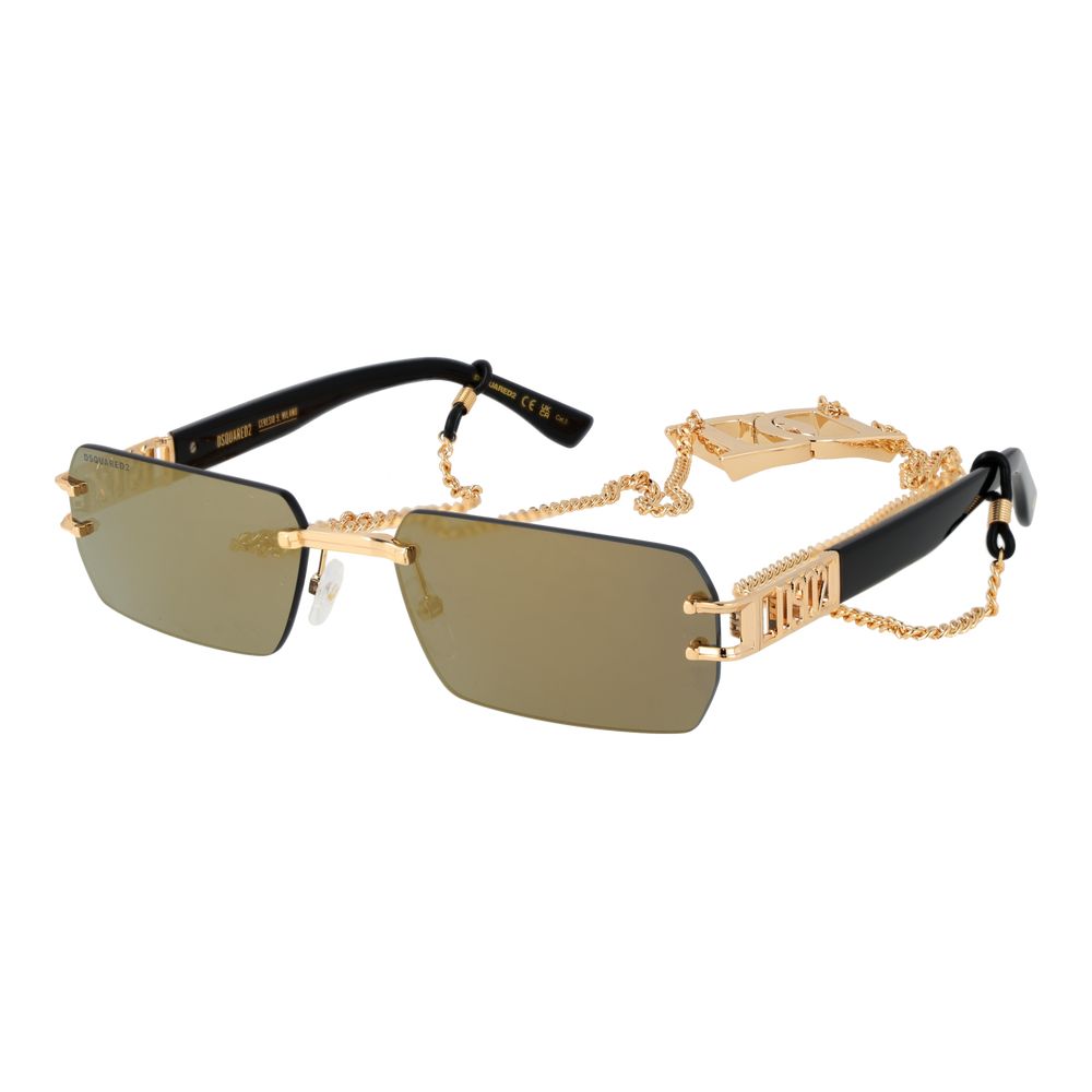 Dsquared² Gold Metal Sunglasses for Men