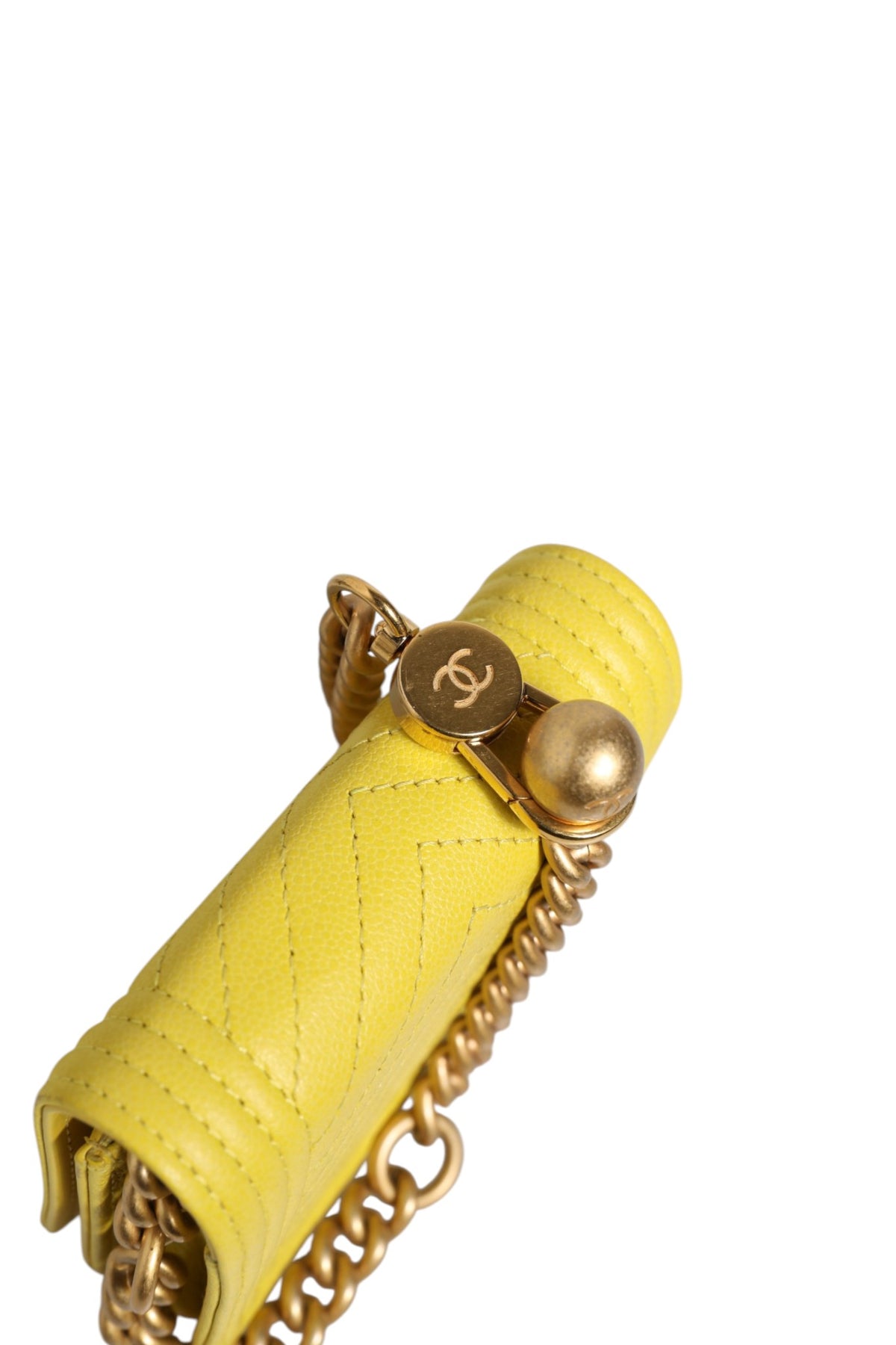 Chanel Crossbody Yellow Leather Bag - Preloved