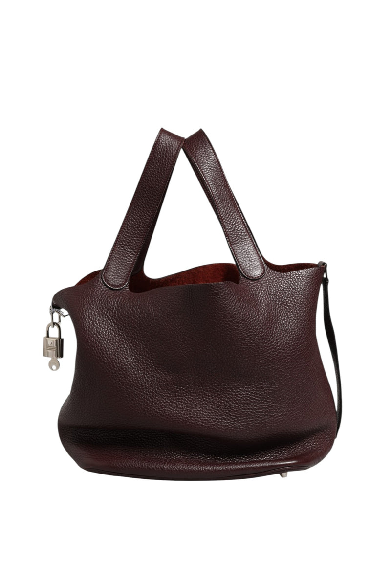 Hermès Picotin Taurillon Clemence Chocolate Handbag