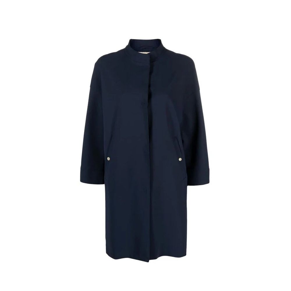 Herno Blue Elastane Coat for Women