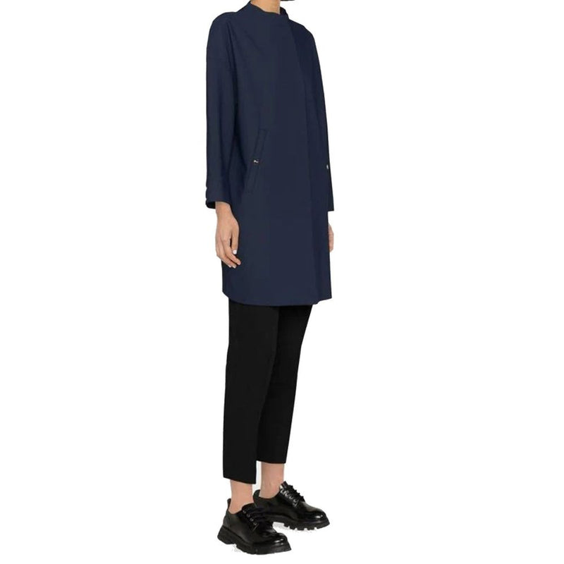 Herno Blue Elastane Coat for Women