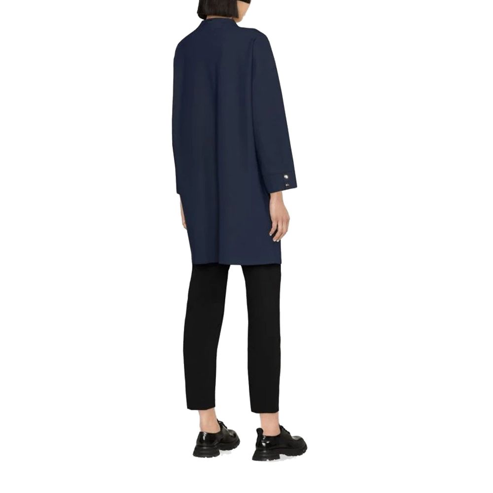 Herno Blue Elastane Coat for Women