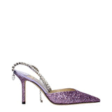 Sandales à talons aiguilles en plastique violet Jimmy Choo