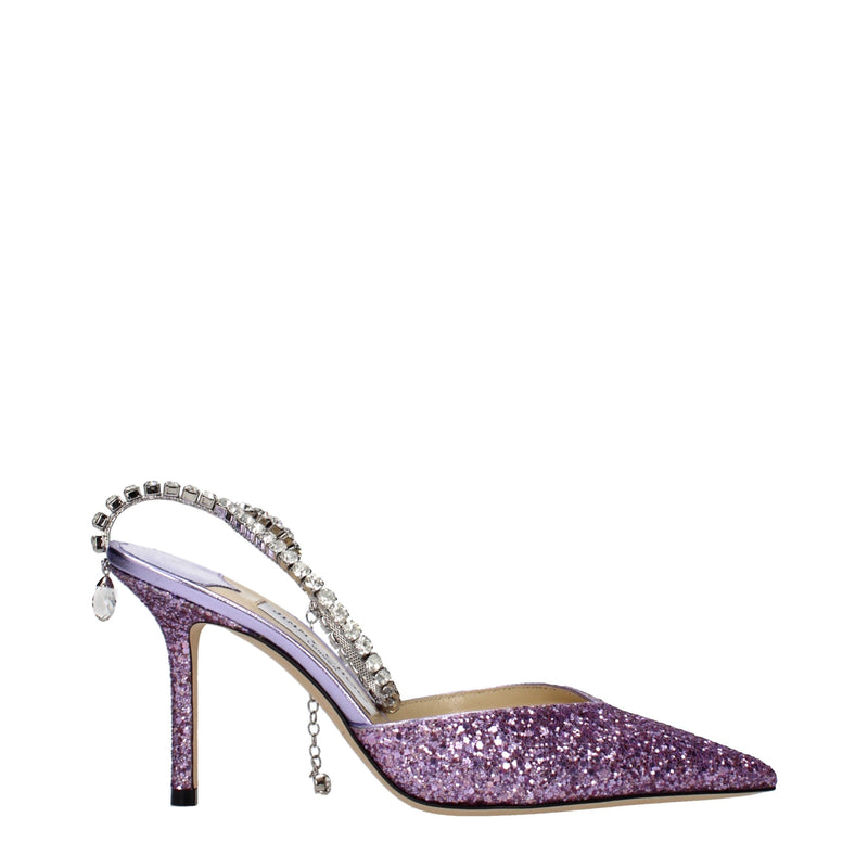 Sandales à talons aiguilles en plastique violet Jimmy Choo