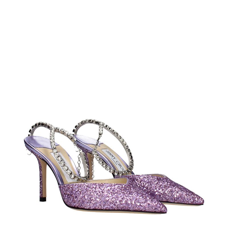 Sandales à talons aiguilles en plastique violet Jimmy Choo