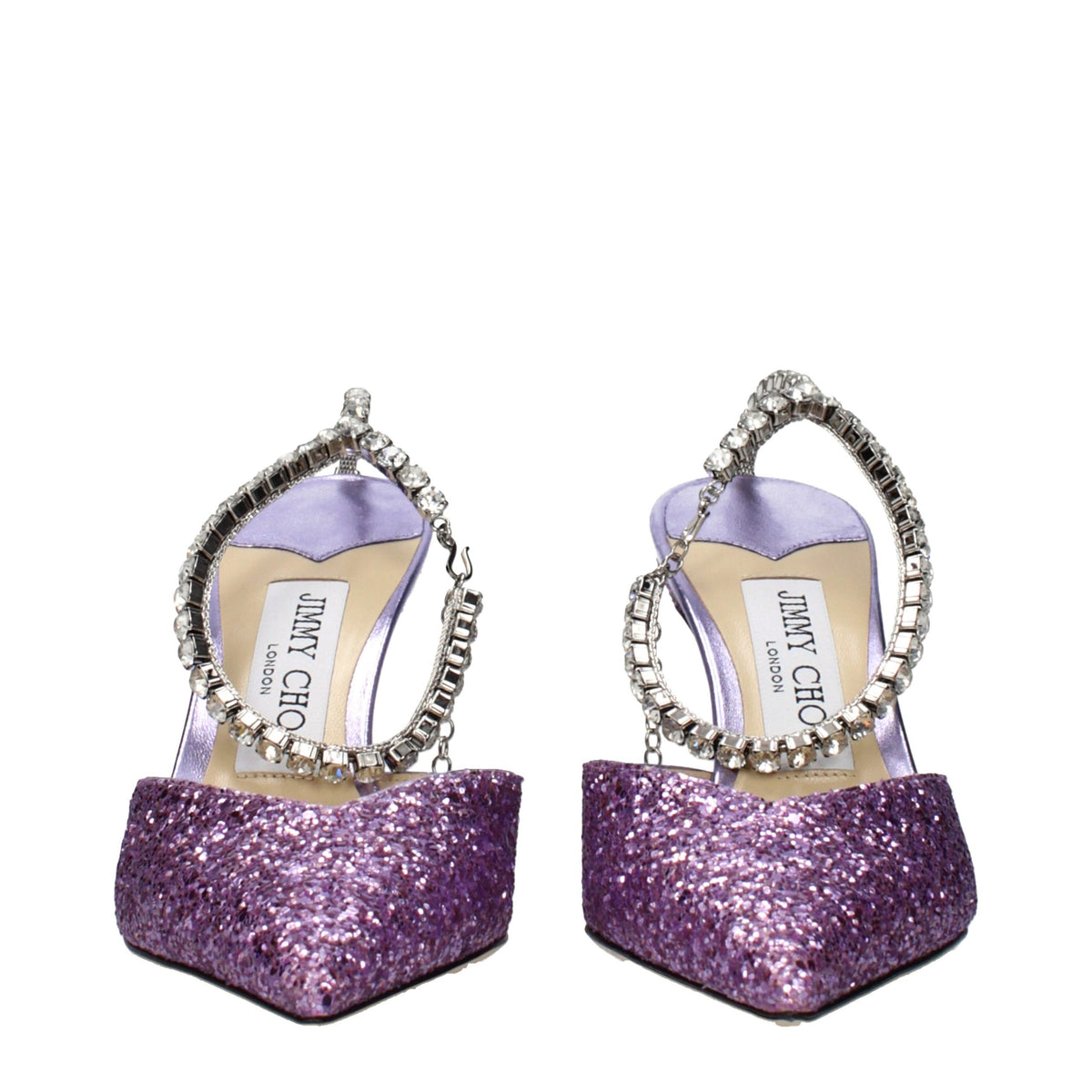 Sandales à talons aiguilles en plastique violet Jimmy Choo