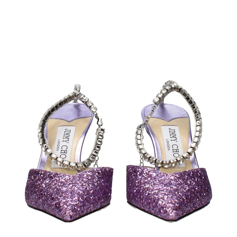 Sandales à talons aiguilles en plastique violet Jimmy Choo