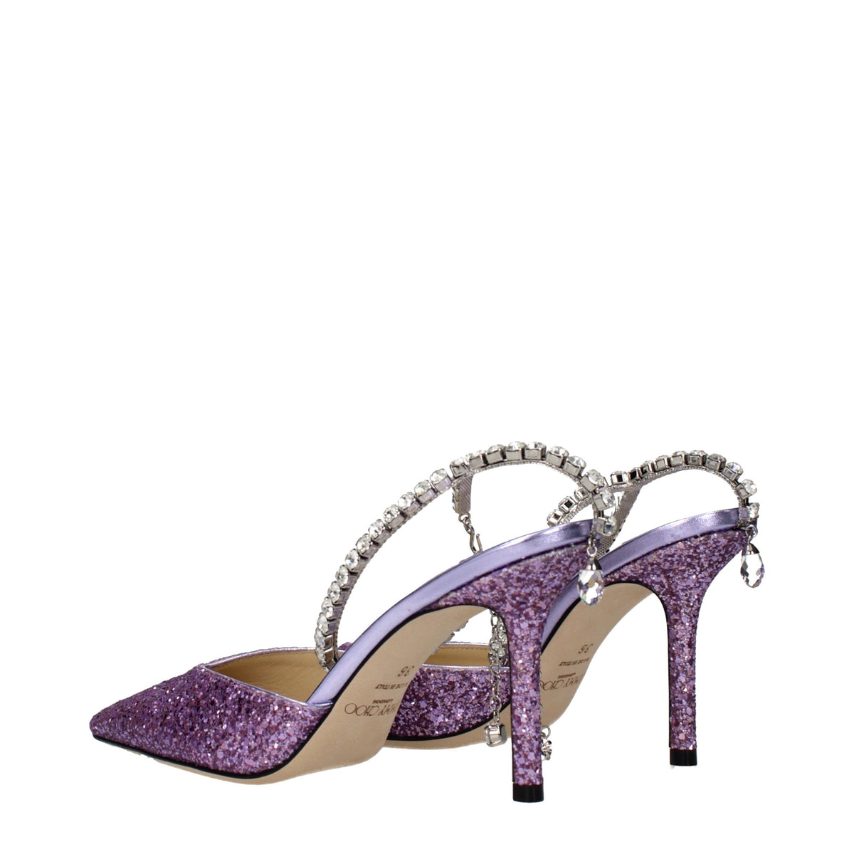 Sandales à talons aiguilles en plastique violet Jimmy Choo