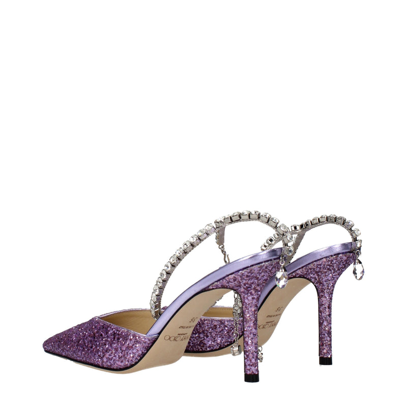 Sandales à talons aiguilles en plastique violet Jimmy Choo