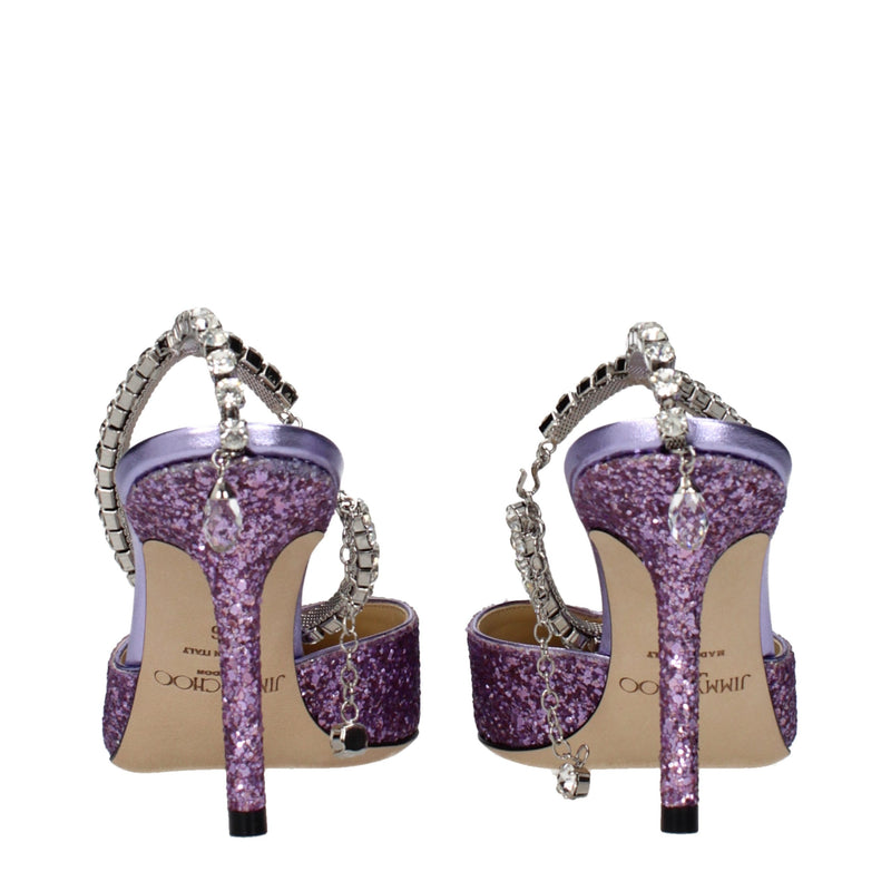 Sandales à talons aiguilles en plastique violet Jimmy Choo