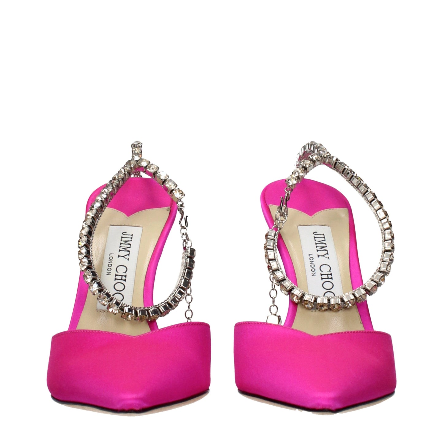 Jimmy Choo Pink Satin Stiletto Heel Sandals