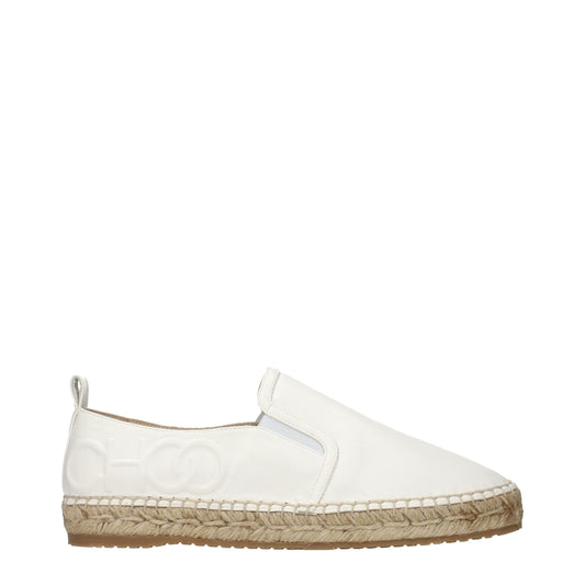 Espadrilles en cuir blanc Jimmy Choo