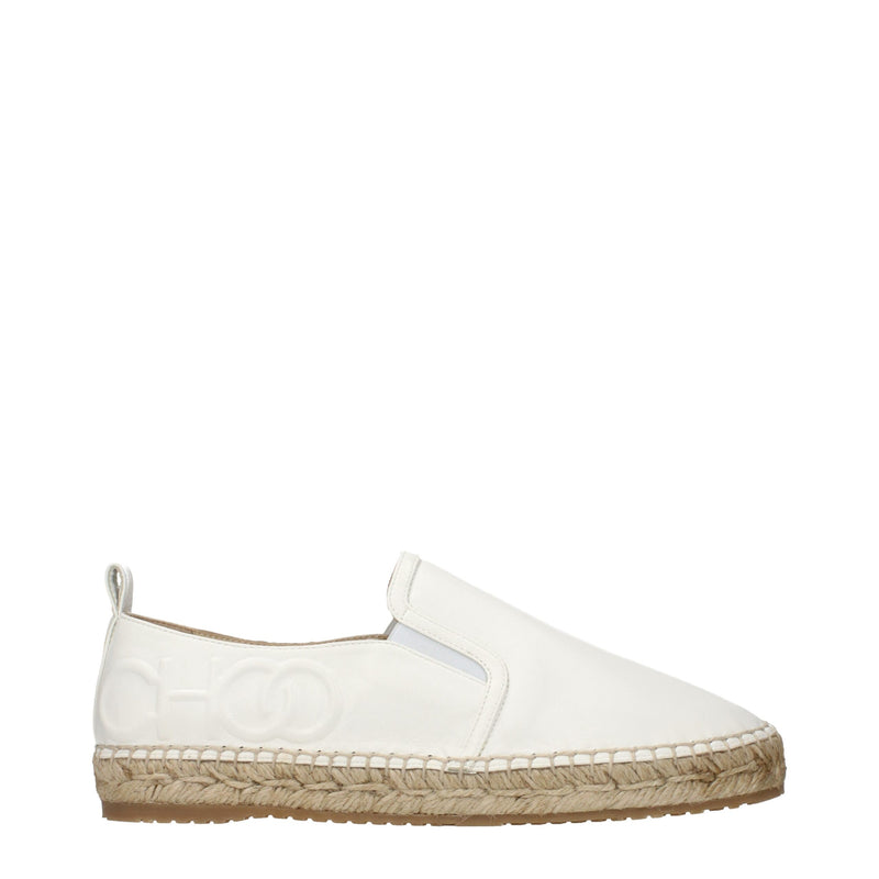 Espadrilles en cuir blanc Jimmy Choo